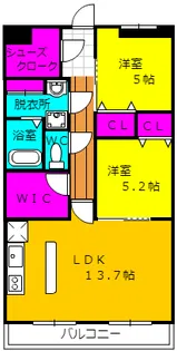 Cozy Three Style【203号室】の間取り
