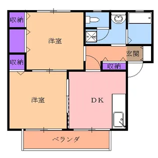 グリムハウス【A201号室】の間取り