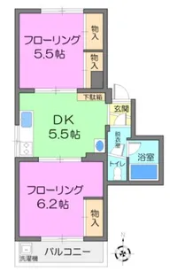 カーサアマベル【1階】の間取り