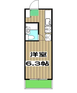 ウエストアベニュー【205号室】の間取り