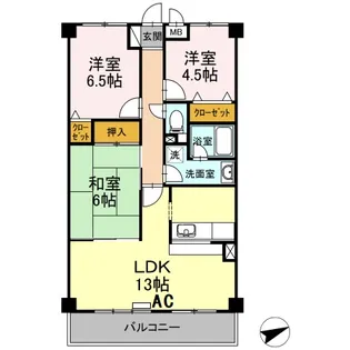 レジデンス若松【3階】の間取り