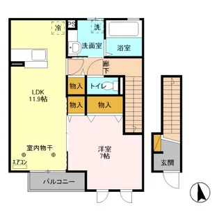 アマービレ マユミ【2階】の間取り