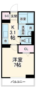 リヴェール川口芝【2階】の間取り