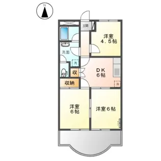 向日葵壱番館【2階】の間取り