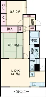 フォレスト上野毛【3階】の間取り