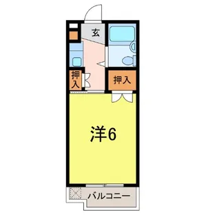 エステート池浦【201号室】の間取り