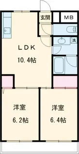 メゾンエトワル【2階】の間取り