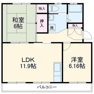 Fineかまた【1階】の間取り