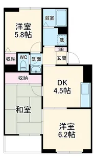 クリスタル岩槻【313号室】の間取り