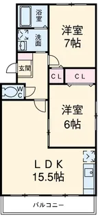 エスポワールⅠ【202号室】の間取り