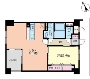 アドライズ舞浜【3階】の間取り