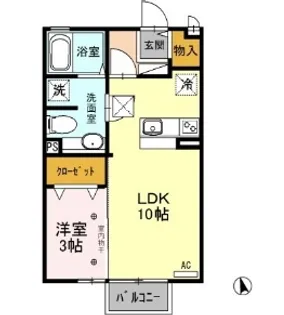 グランソシエ B【1階】の間取り