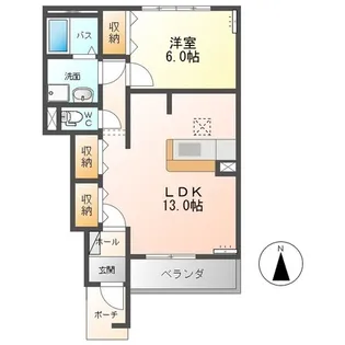 アンプティシャン【1階】の間取り