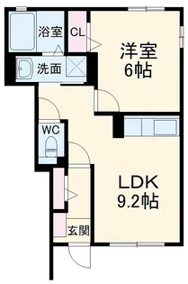 リレア学園南【1階】の間取り