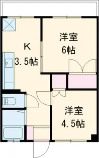 池第一コーポ【4階】の間取り