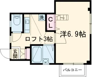 コーポビギン高砂【2階】の間取り