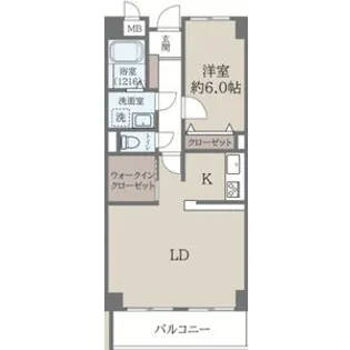 ソシア楠乃木【202号室】の間取り