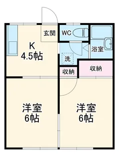 ブルーキャッスル【1階】の間取り
