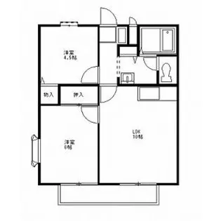 サンガーデン・カネコ E【202号室】の間取り