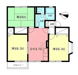 ルミエールKⅡ【2階】の間取り
