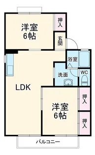セジュールフレア【202号室】の間取り