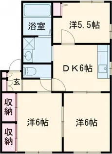 リヴェールかわたB【2階】の間取り
