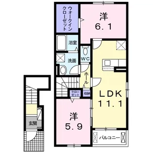 ブリーゼⅢ【203号室】の間取り