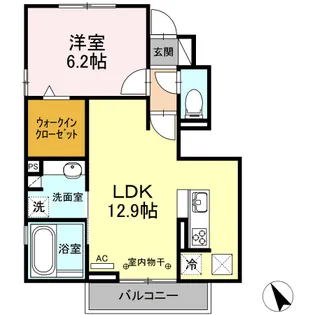 カーサ・カミリアII【1階】の間取り