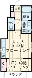 ドミール アルページュ【B101号室】の間取り