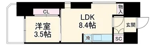 クローバー・グランツ曽根【7階】の間取り