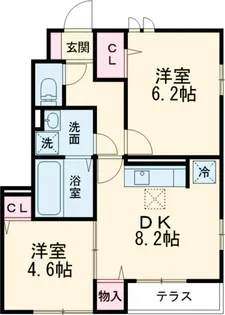 ロイジェント井荻AB棟 B棟【1階】の間取り