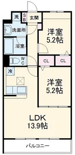 ヴィラ プロニティ【2階】の間取り