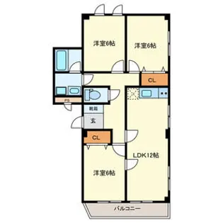 ファミール森後【4階】の間取り