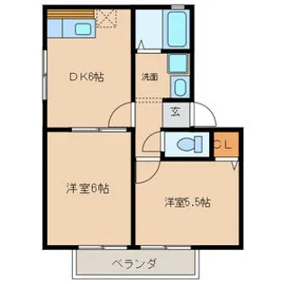 一色ハイツ【2階】の間取り