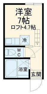 ユナイト石川町アッシュフォード【1階】の間取り