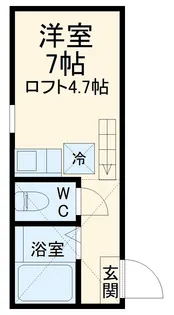 ユナイト石川町アッシュフォード【1階】の間取り