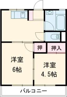 ハイツプラザフジミ【3階】の間取り