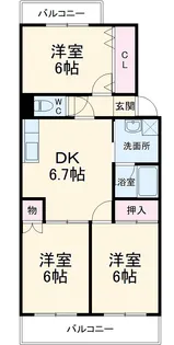 メゾン・デ・マグノーリア【103号室】の間取り