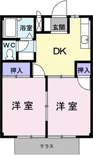 サンヒルA【1階】の間取り