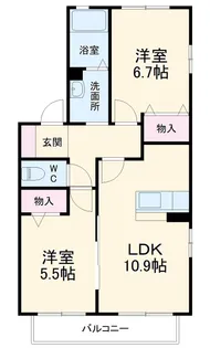 ボナール大門B【101号室】の間取り