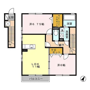 サングリーン A【2階】の間取り