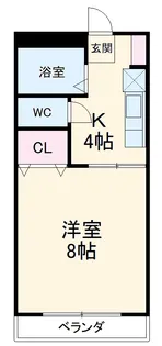 ベルメゾン・ローズ【1階】の間取り