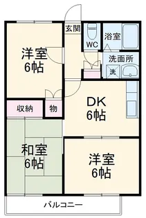 グランハイム岡田B棟【1階】の間取り