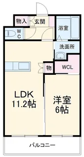 LEUCADIA【102号室】の間取り