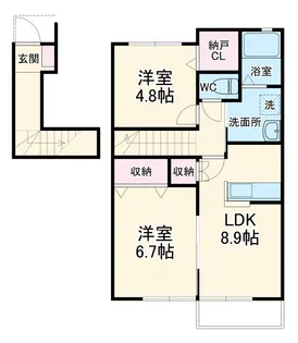 レイン・ツリー・ヴィレッジ【2階】の間取り