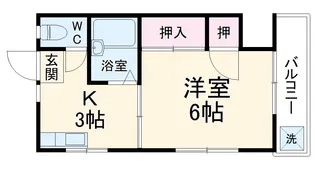 ハイツ石井【101号室】の間取り