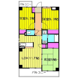 ヴィラ スペランツァ【305号室】の間取り