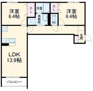 GRAND SOLEIL Ⅲ【2階】の間取り
