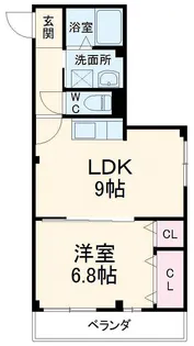 セラ大神宮下【1階】の間取り