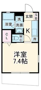 プロヴァンス湘南【101号室】の間取り